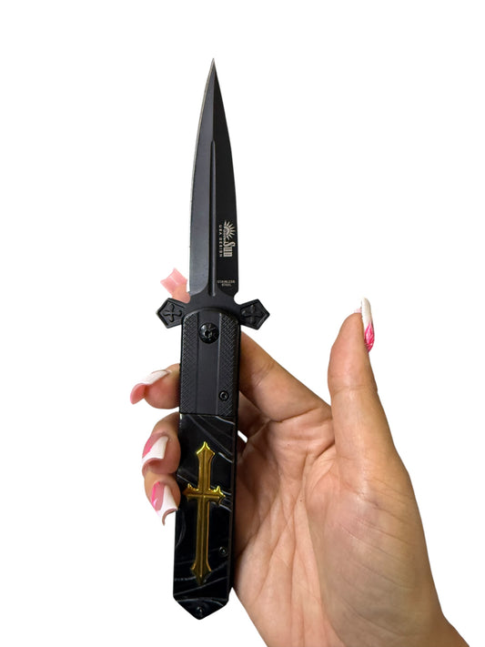 Cross Dagger Pocket Knife