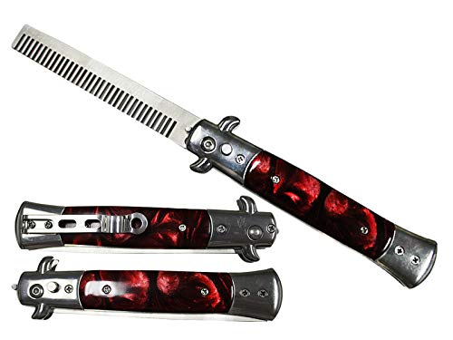 Switchblade comb pocket knife