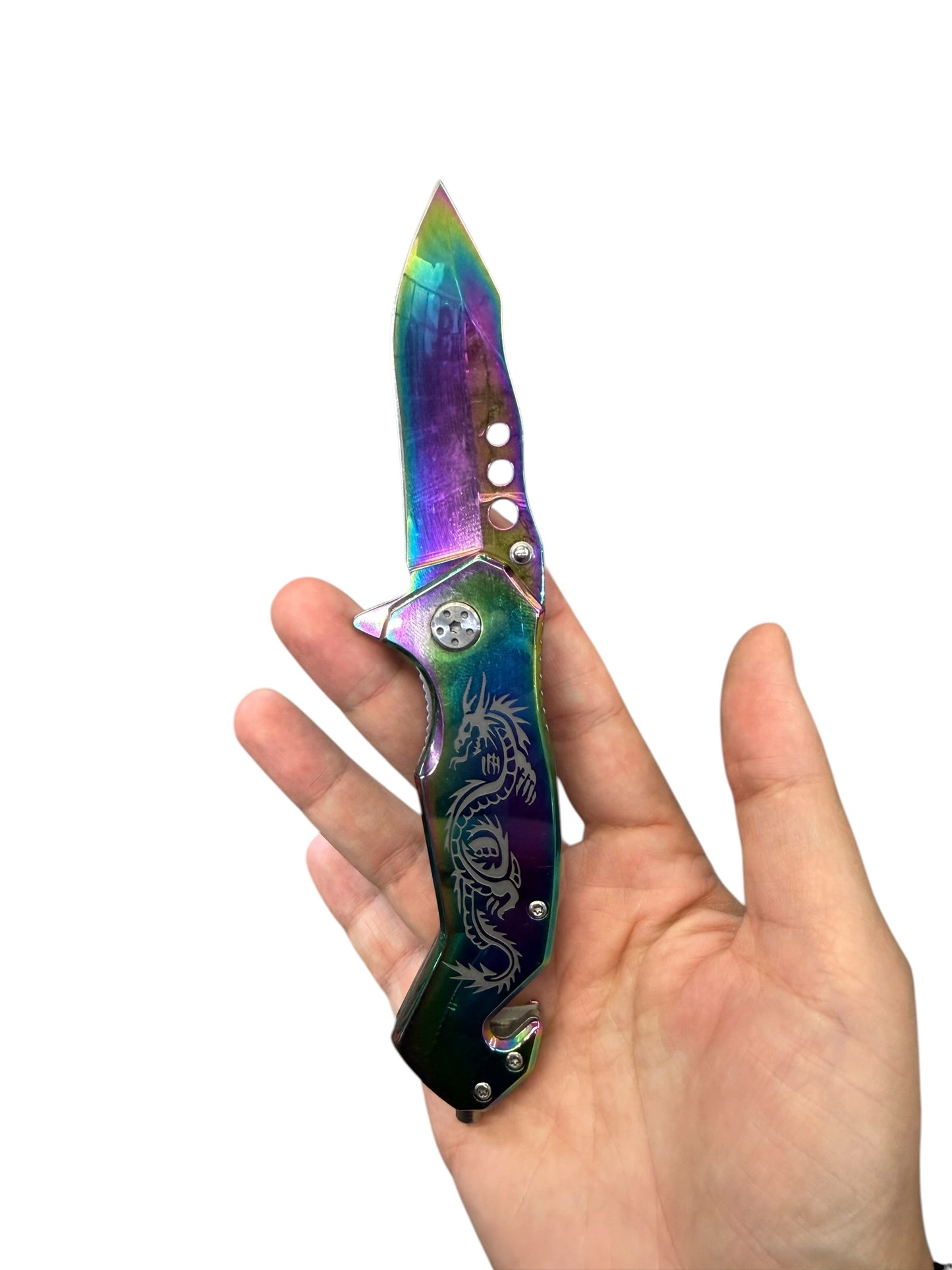 Iridescent Dragon Pocket Knife