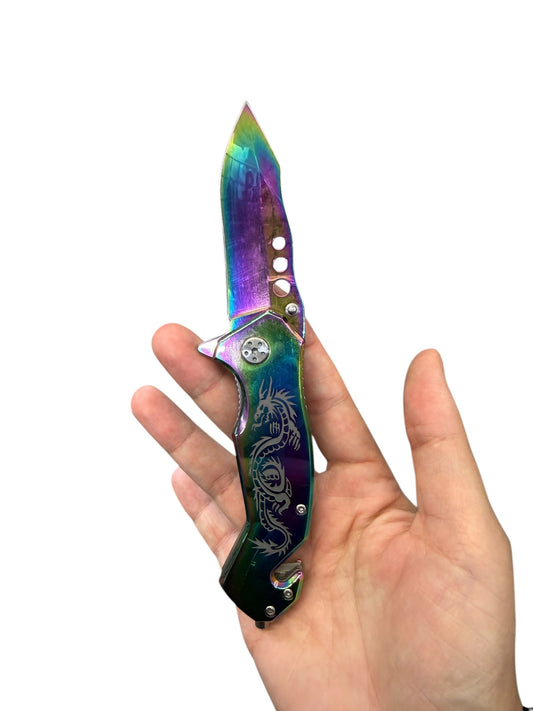 Iridescent Dragon Pocket Knife