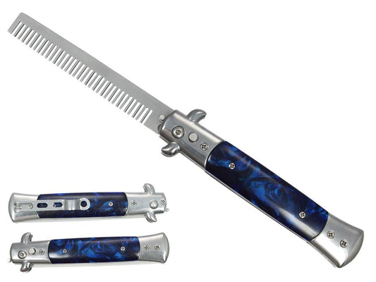 Switchblade comb pocket knife