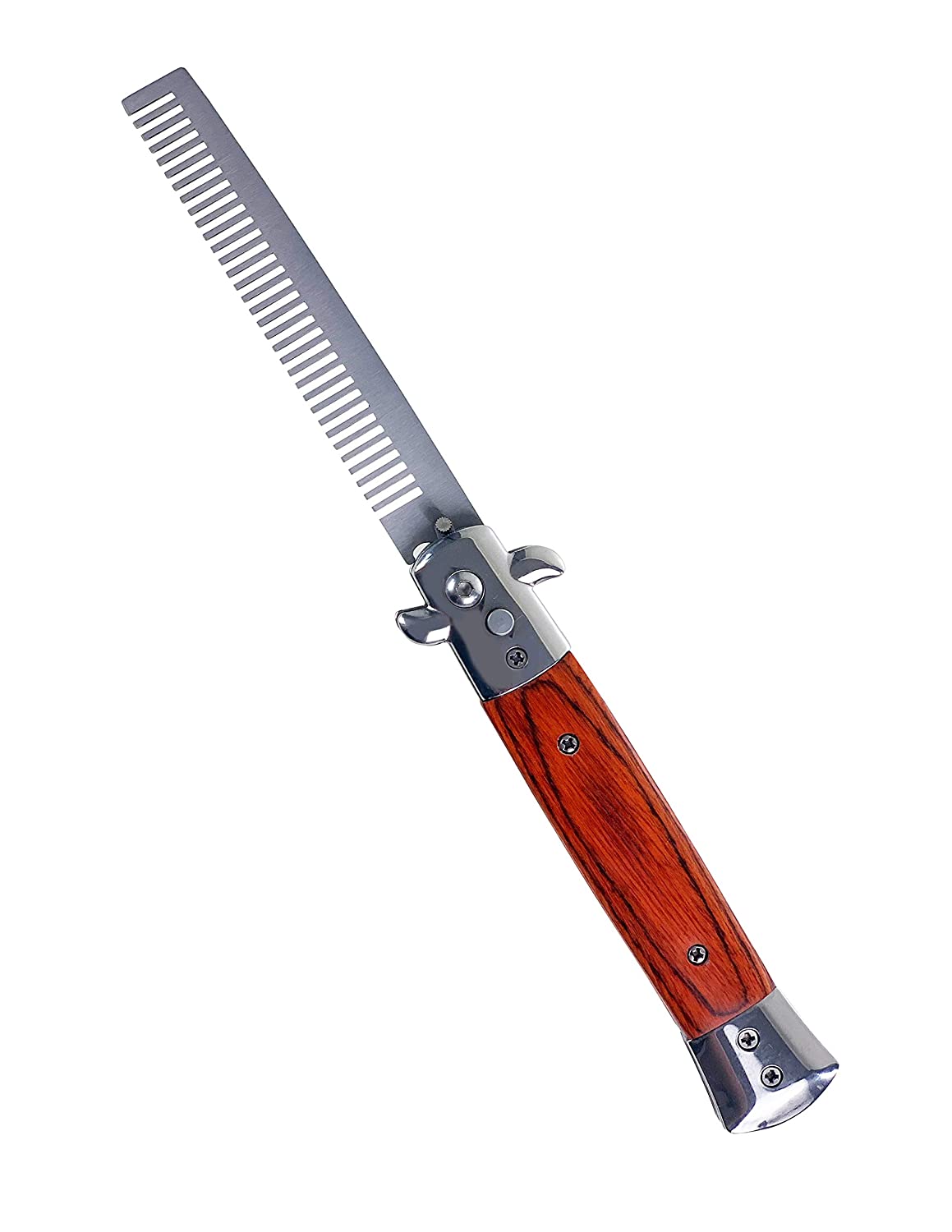 Switchblade comb pocket knife